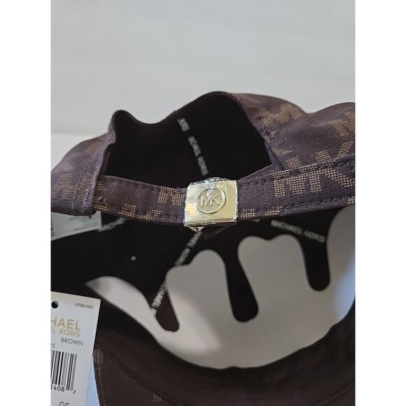NEW Michael Kors Logo Adjustable Women's Cap Hat in Brown - Picture 6 of 12
